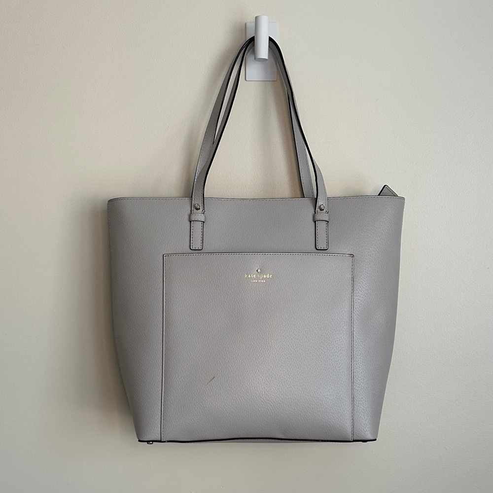 Kate Spade Grand Street Sadie Light Gray Tote Purse